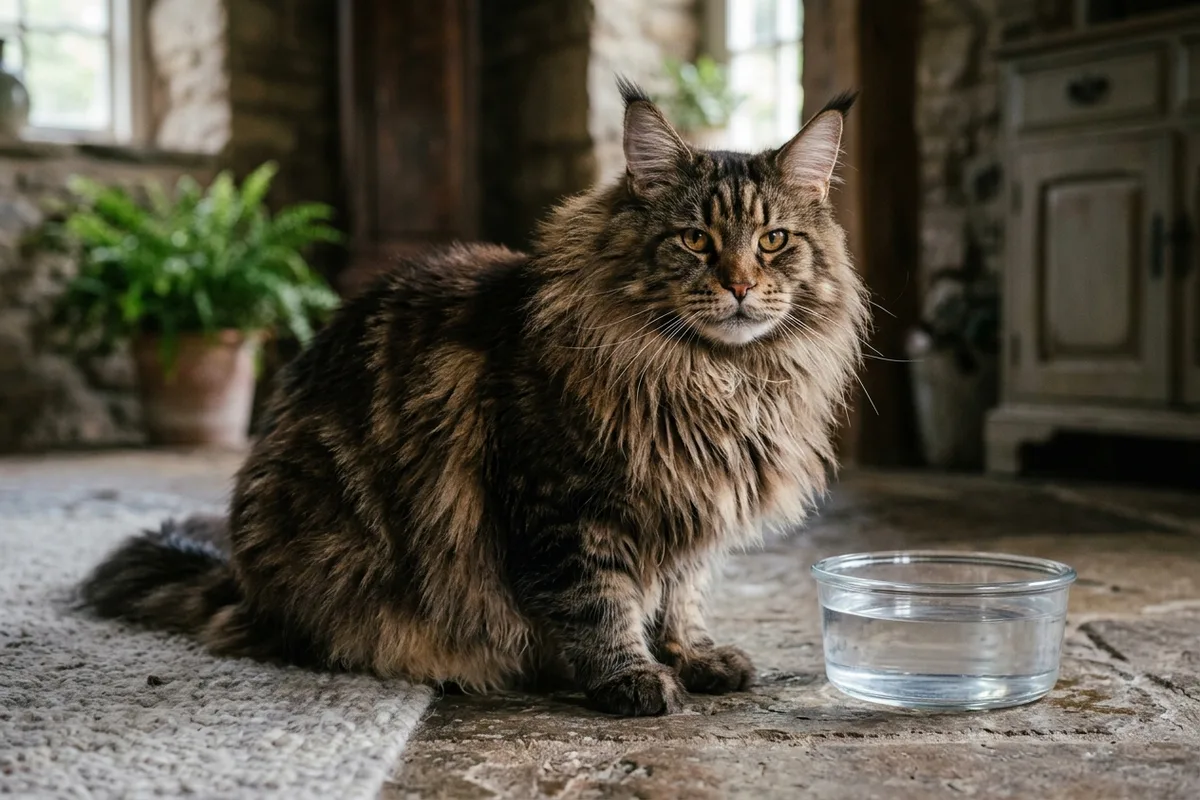 Golpe de Calor en el Maine Coon: Síntomas de Alerta, Primeros Auxilios y Prevención en Climas Cálidos